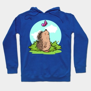 Porcupine Butterfly Hand Drawn Hoodie